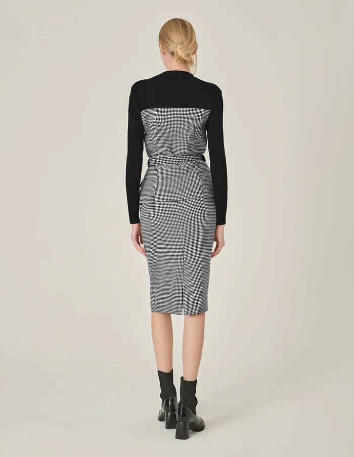 MARYLING Skirts Houndstooth StraightFit Bodycon KneeLength Skirt Houndstooth 8211 Women MARYLING Skirts Houndstooth StraightFit Bodycon KneeLength Skirt Houndstooth 8211 Women