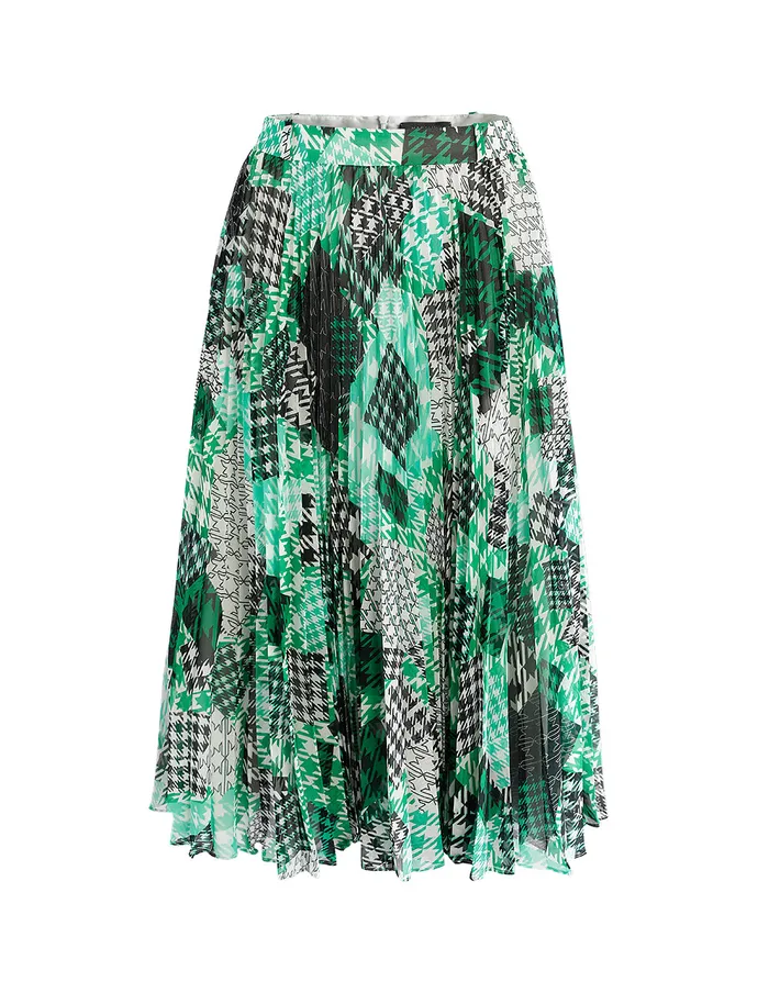 MARYLING Skirts PATCHWORK PRINT GEORGETTE PLEATED SKIRT Mix 8211 Women