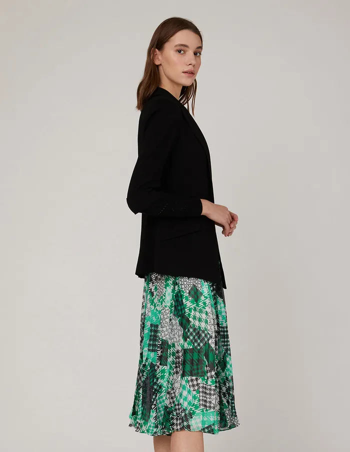 MARYLING Skirts PATCHWORK PRINT GEORGETTE PLEATED SKIRT Mix 8211 Women