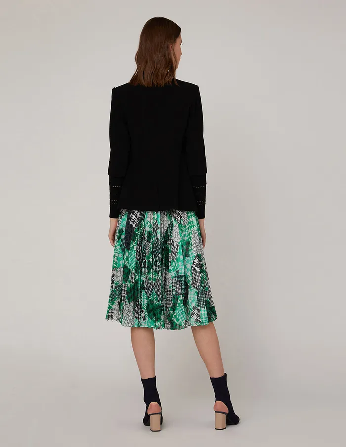 MARYLING Skirts PATCHWORK PRINT GEORGETTE PLEATED SKIRT Mix 8211 Women