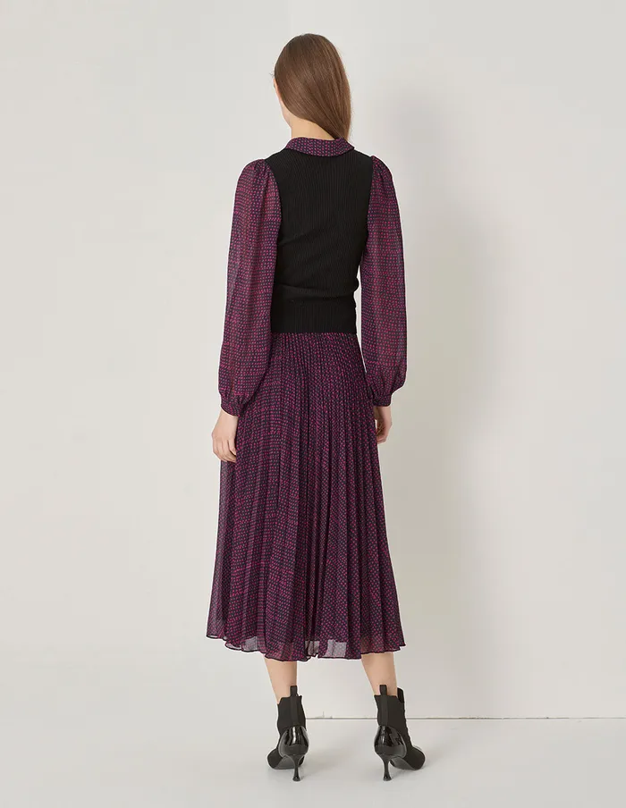 MARYLING Skirts Pleated Printed Skirt Red 8211 Women MARYLING Skirts Pleated Printed Skirt Red 8211 Women