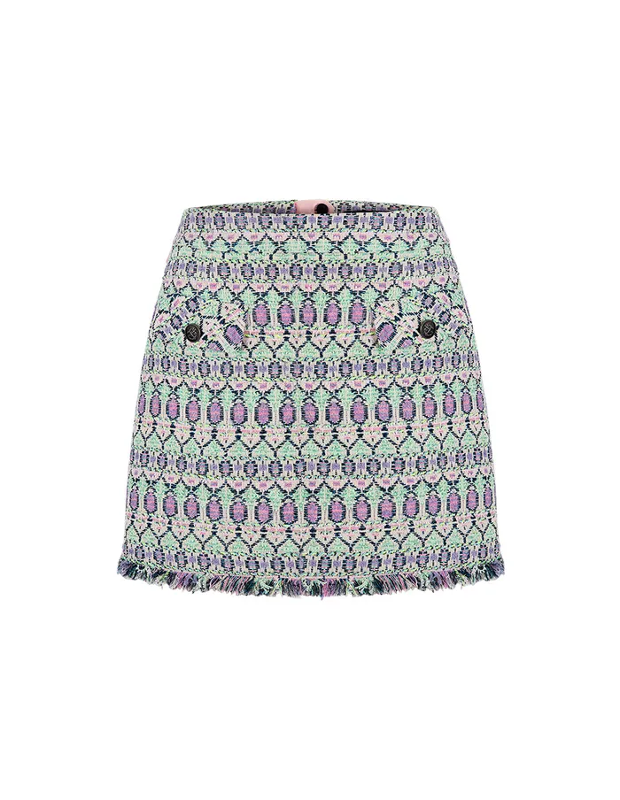 MARYLING Skirts Tweed Mini Skirt Purple 8211 Women