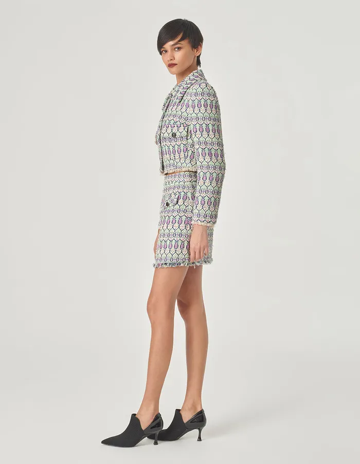MARYLING Skirts Tweed Mini Skirt Purple 8211 Women