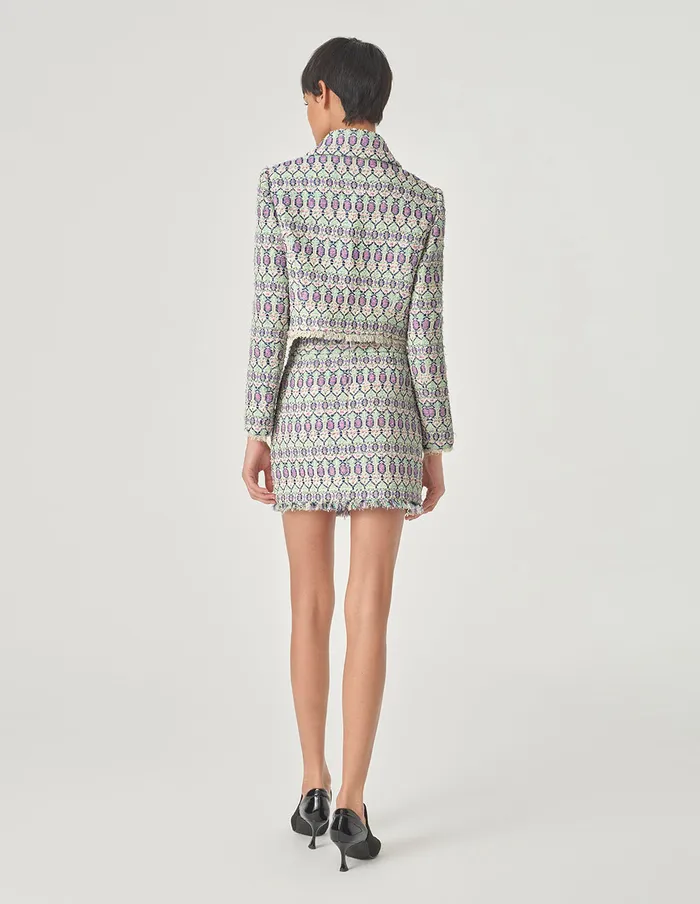 MARYLING Skirts Tweed Mini Skirt Purple 8211 Women