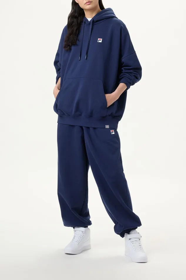 Matching Sets Women Fila Apex Oversized Hoodie 400 Fila Navy