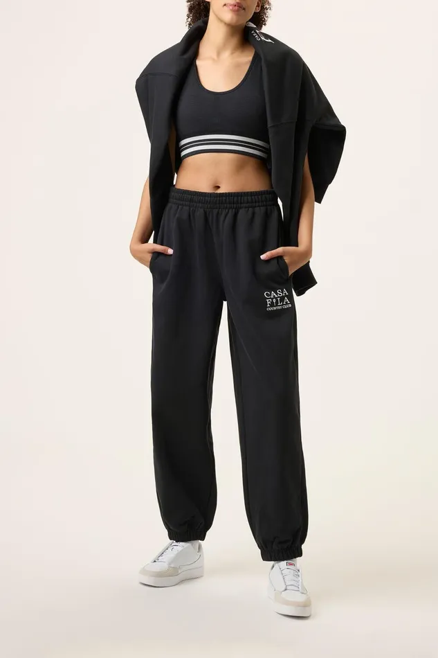 Matching Sets Women Fila CASA FILA Country Club Jogger 001 Black Matching Sets Women Fila CASA FILA Country Club Jogger 001 Black