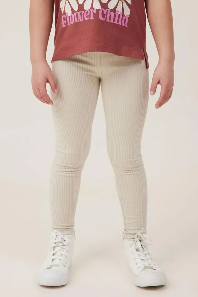 Maya Fleece Legging Rainy Day Rib Girls Cotton On Leggings Pants and Jeans