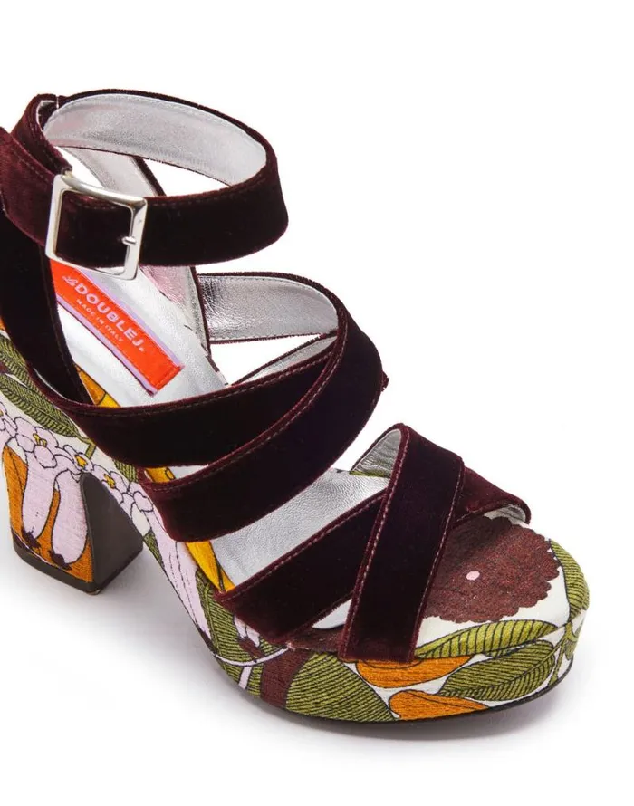 Medal Wedge Big Flower Rose Women La Double J Shoes Medal Wedge Big Flower Rose Women La Double J Shoes