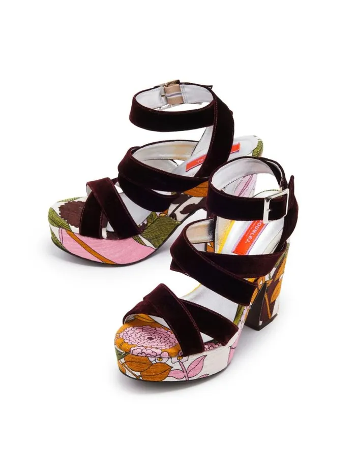 Medal Wedge Big Flower Rose Women La Double J Shoes Medal Wedge Big Flower Rose Women La Double J Shoes