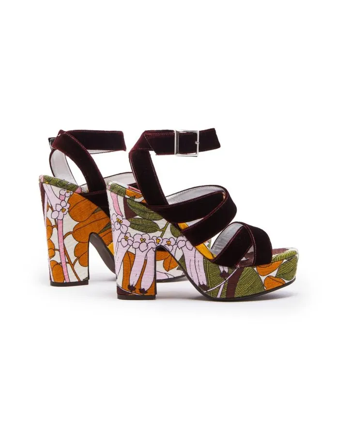 Medal Wedge Big Flower Rose Women La Double J Shoes Medal Wedge Big Flower Rose Women La Double J Shoes