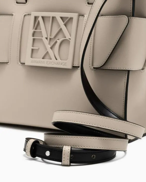 Medium Tote Bag With Double Handles And Shoulder Strap Beige Women Armani Shoppers Medium Tote Bag With Double Handles And Shoulder Strap Beige Women Armani Shoppers