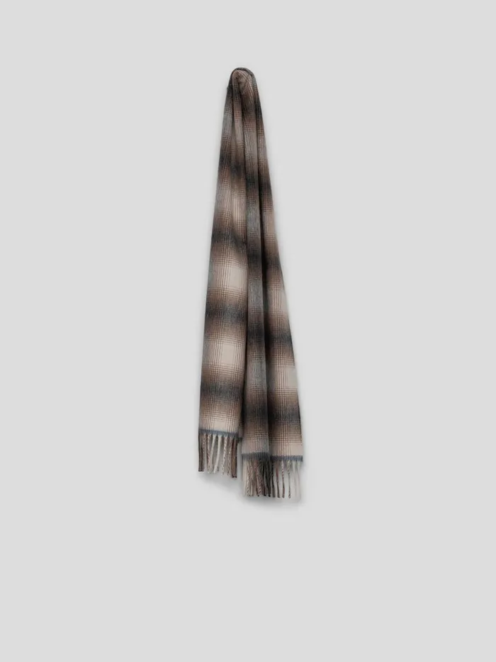 Men Begg X Co Scarves Arran Sheldon Cashmere Scarf Natural Grey