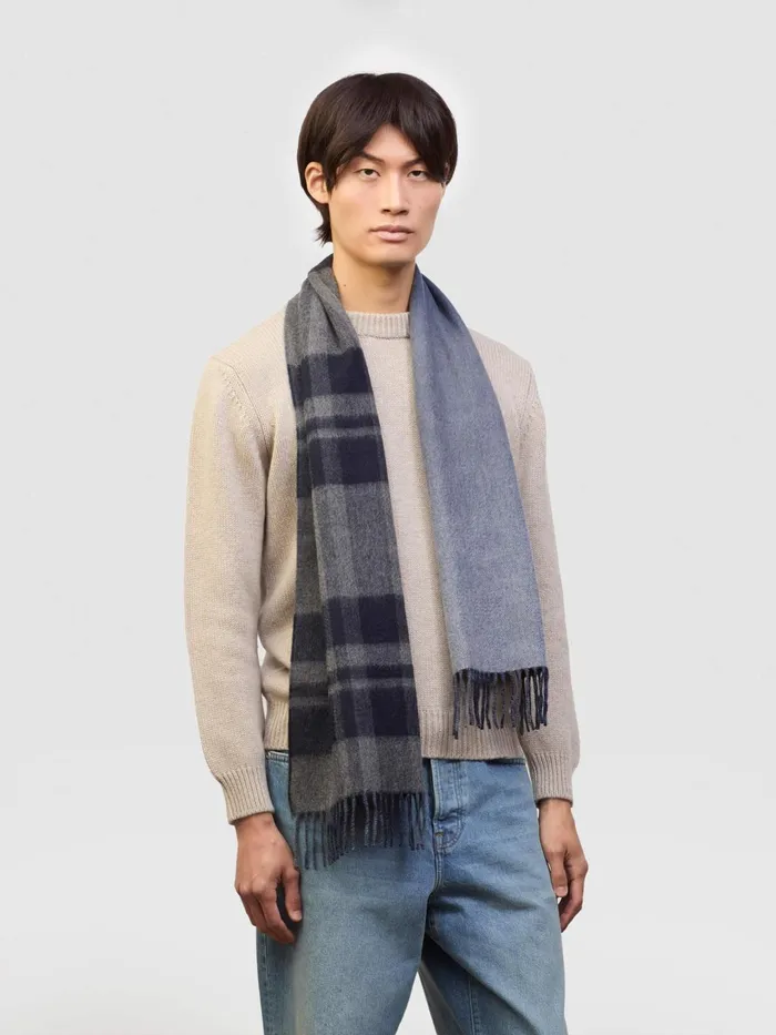 Men Begg X Co Scarves Taransay Nuance Rime Cashmere Scarf Cosmos