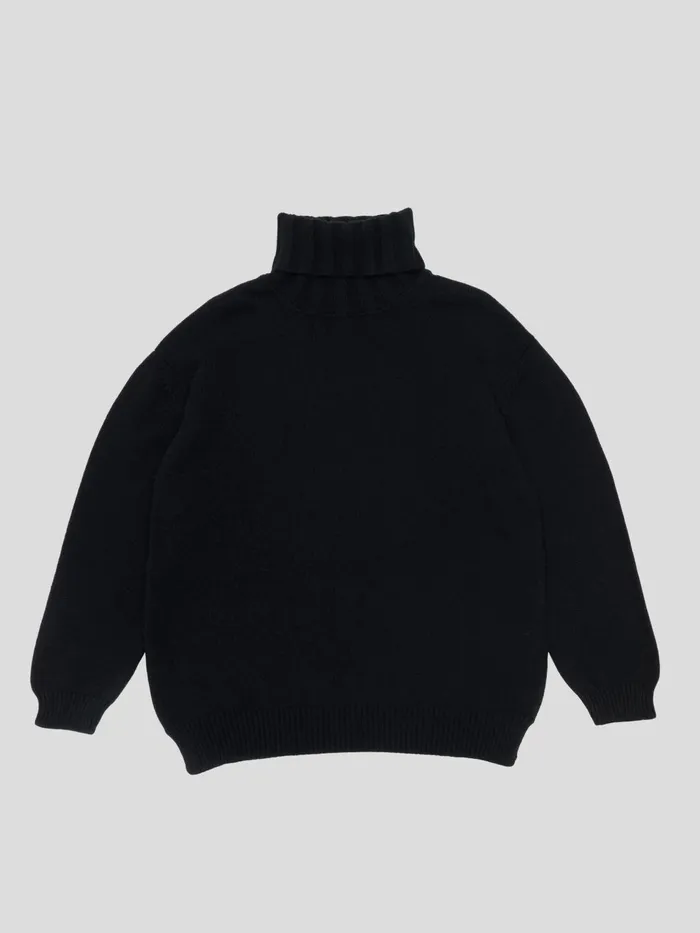 Men Begg X Co Sweaters Sloane Roll Collar Cashmere Sweater Black
