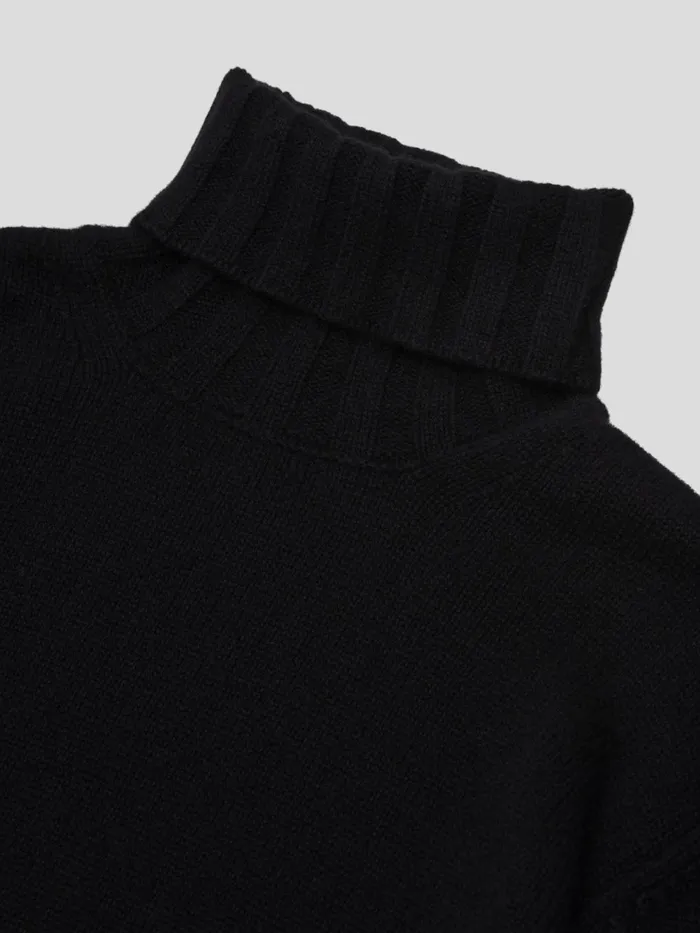 Men Begg X Co Sweaters Sloane Roll Collar Cashmere Sweater Black