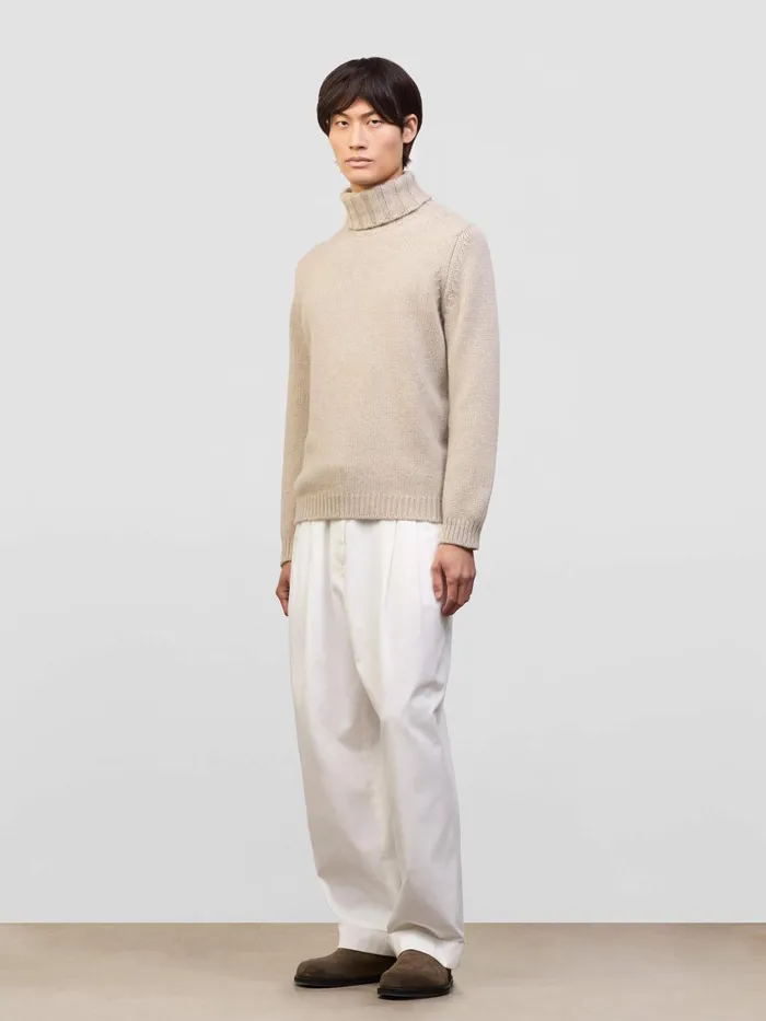 Men Begg X Co Sweaters Tweedy Roll Cashmere Sweater Goatfell