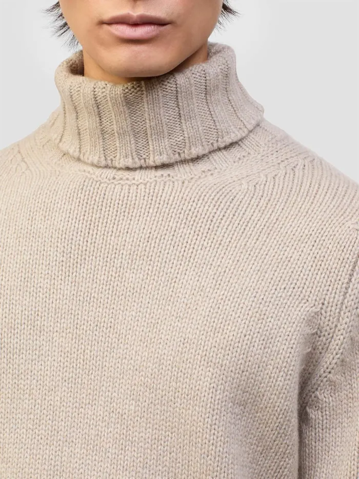 Men Begg X Co Sweaters Tweedy Roll Cashmere Sweater Goatfell