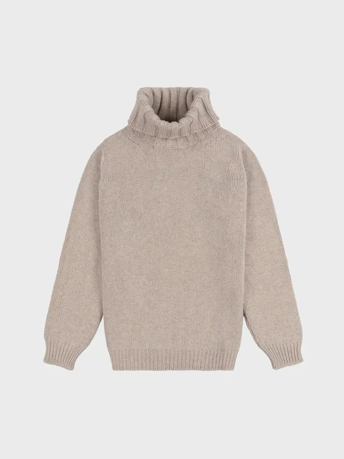Men Begg X Co Sweaters Tweedy Roll Cashmere Sweater Goatfell