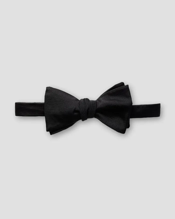 Men Black Bow Tie Ready Tied Black Eton Bow Ties