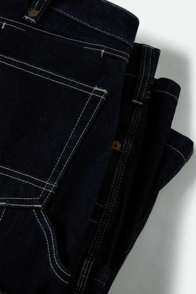 Men Builders Carpenter Baggy Short Rinse Denim Brixton Shorts and Swim