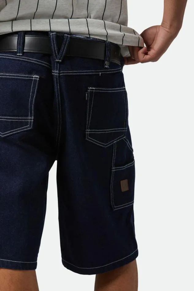 Men Builders Carpenter Baggy Short Rinse Denim Brixton Shorts and Swim