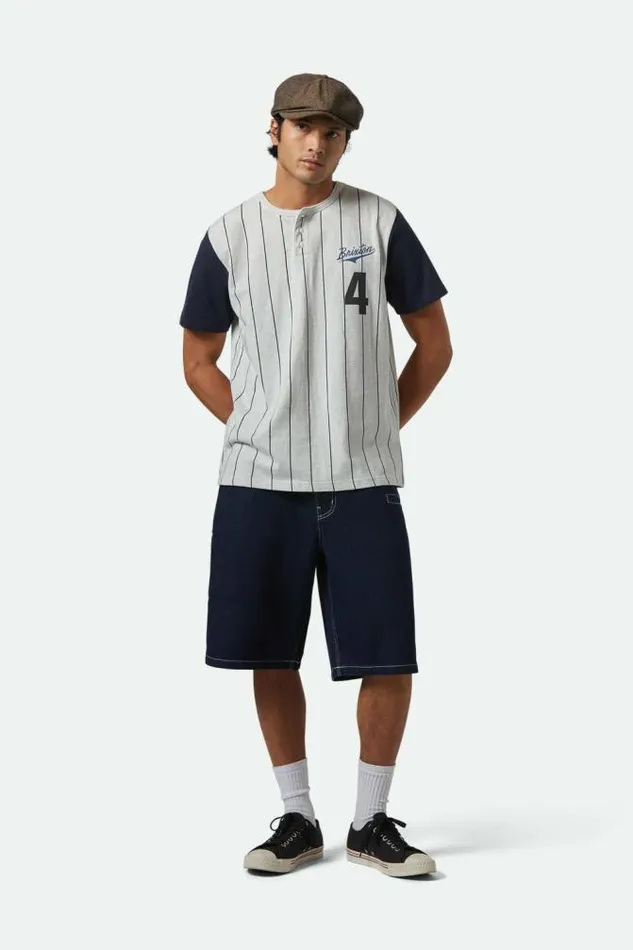 Men Builders Carpenter Baggy Short Rinse Denim Brixton Shorts and Swim