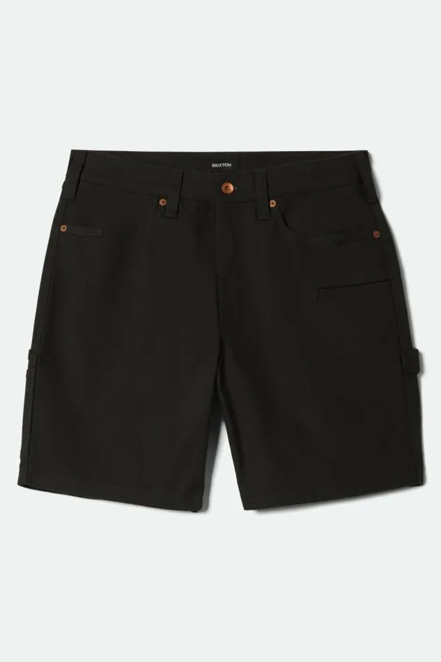 Men Builders Carpenter Baggy Short Washed Black Brixton Shorts and Swim