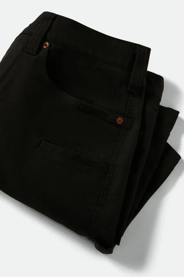 Men Builders Carpenter Baggy Short Washed Black Brixton Shorts and Swim