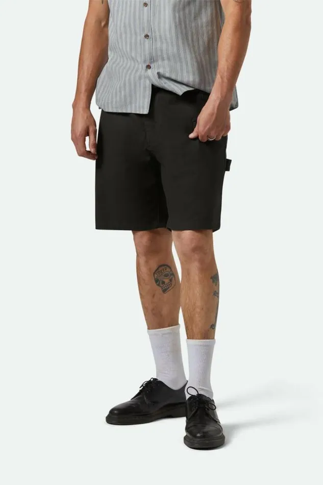 Men Builders Carpenter Baggy Short Washed Black Brixton Shorts and Swim