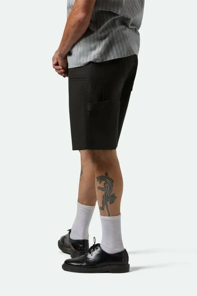 Men Builders Carpenter Baggy Short Washed Black Brixton Shorts and Swim
