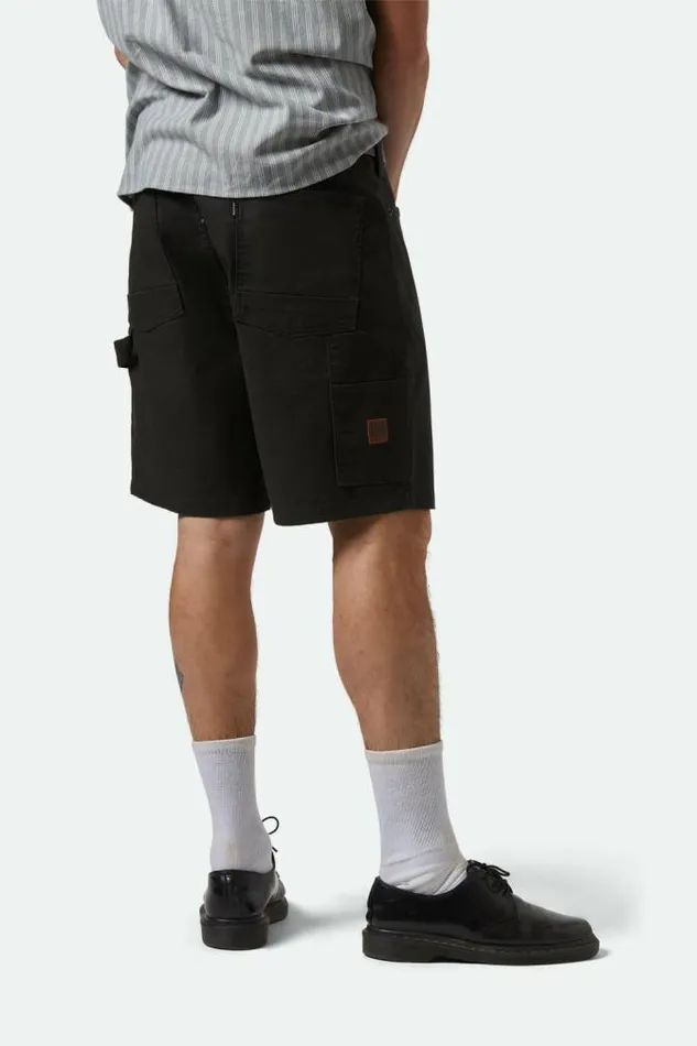 Men Builders Carpenter Baggy Short Washed Black Brixton Shorts and Swim