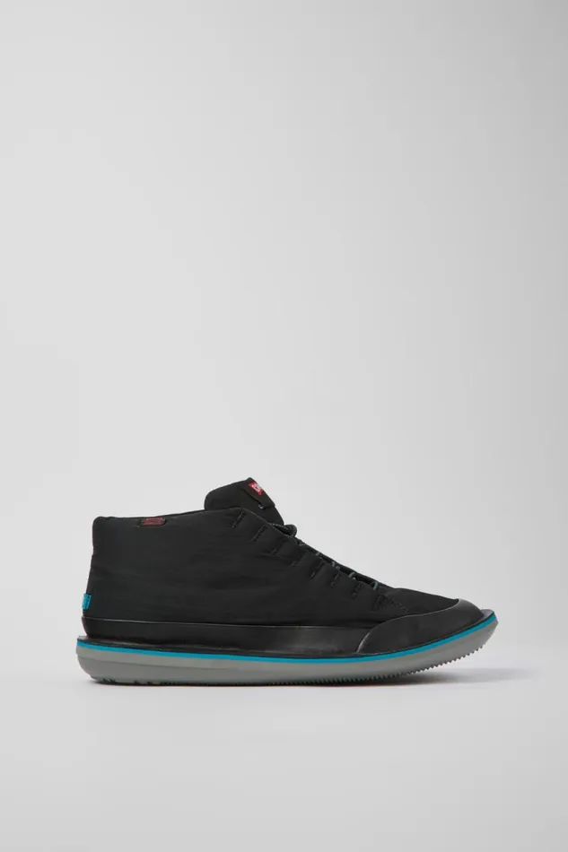 Men Camper Ankle Boots Beetle PrimaLoft Black Textile And Nubuck Ankle Boots