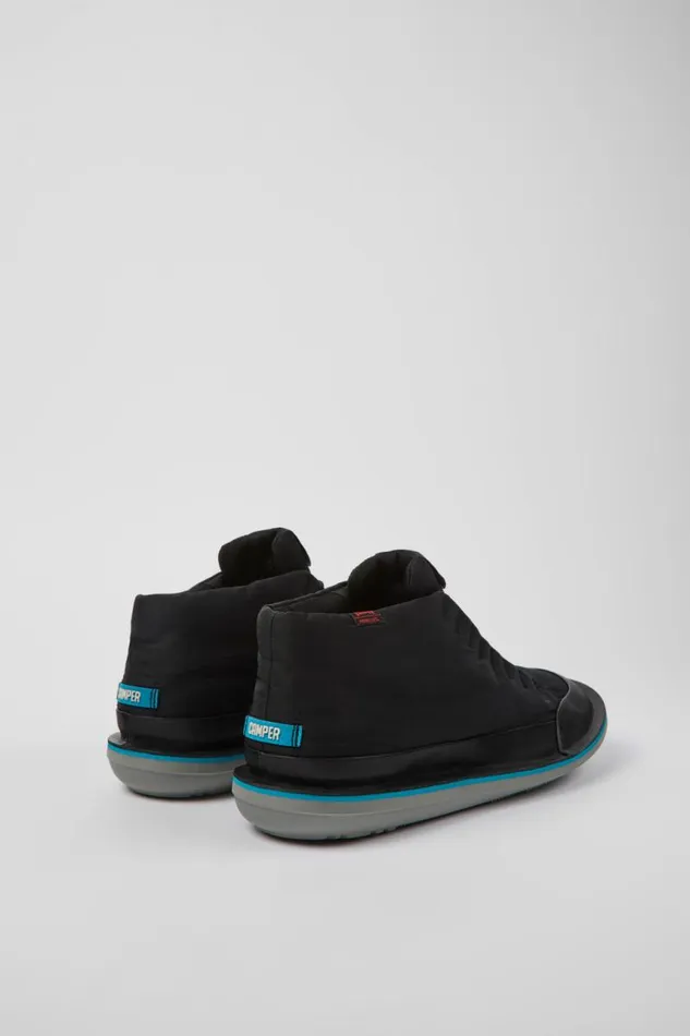 Men Camper Ankle Boots Beetle PrimaLoft Black Textile And Nubuck Ankle Boots