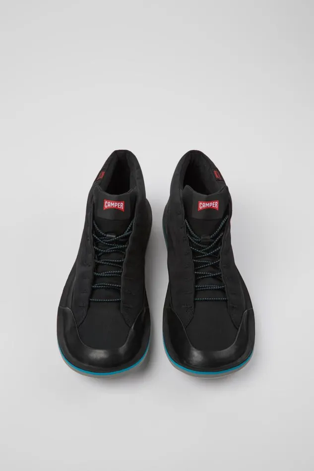 Men Camper Ankle Boots Beetle PrimaLoft Black Textile And Nubuck Ankle Boots
