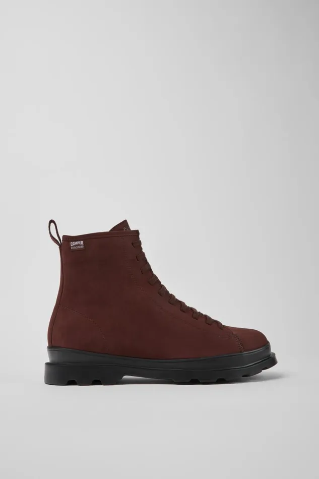 Men Camper Ankle Boots Brutus HYDROSHIELD Burgundy Medium Lace Boot Men Camper Ankle Boots Brutus HYDROSHIELD Burgundy Medium Lace Boot