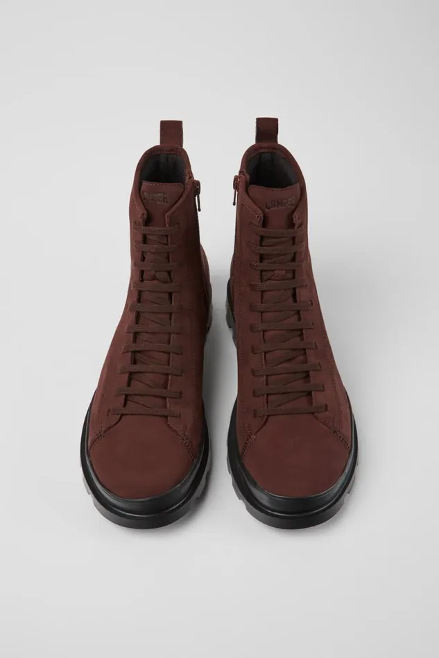Men Camper Ankle Boots Brutus HYDROSHIELD Burgundy Medium Lace Boot Men Camper Ankle Boots Brutus HYDROSHIELD Burgundy Medium Lace Boot