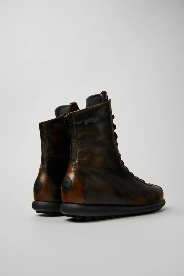 Men Camper Ankle Boots Pelotas Blackbrown Leather Boots Men Camper Ankle Boots Pelotas Blackbrown Leather Boots