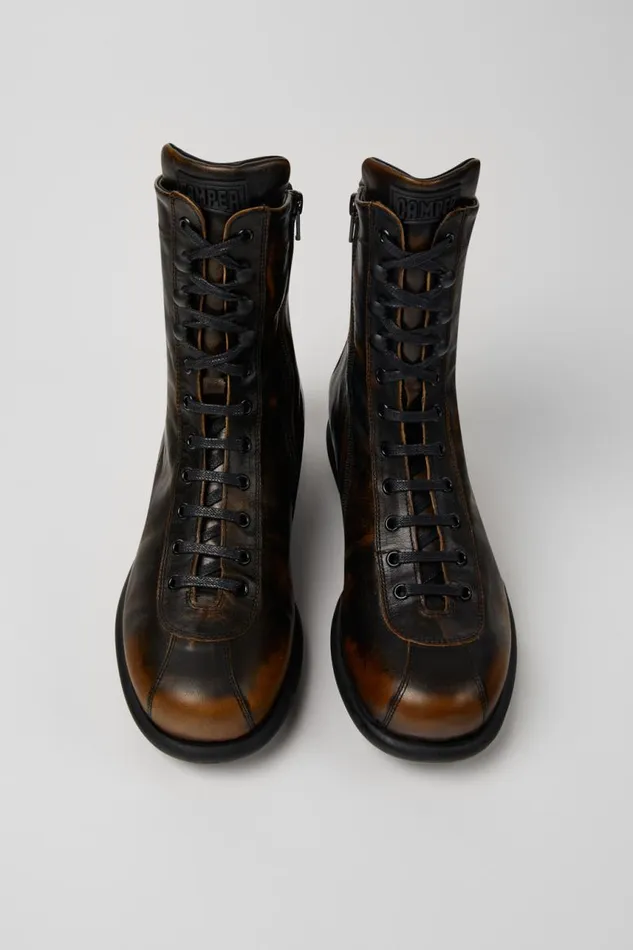 Men Camper Ankle Boots Pelotas Blackbrown Leather Boots Men Camper Ankle Boots Pelotas Blackbrown Leather Boots