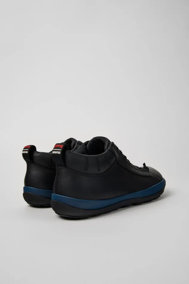 Men Camper Ankle Boots Peu Pista GORETEX Black Leather Shoes Men Camper Ankle Boots Peu Pista GORETEX Black Leather Shoes