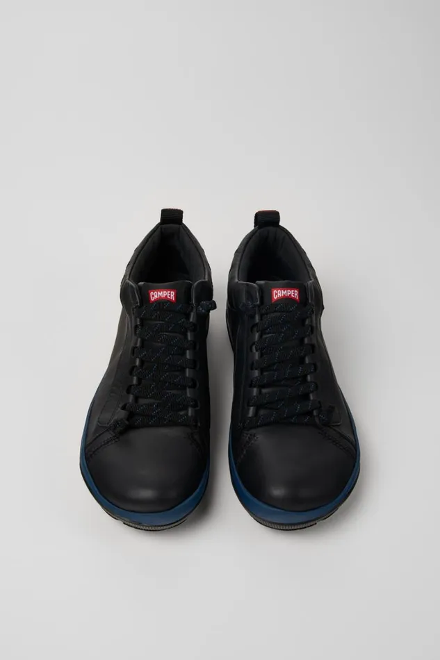 Men Camper Ankle Boots Peu Pista GORETEX Black Leather Shoes Men Camper Ankle Boots Peu Pista GORETEX Black Leather Shoes