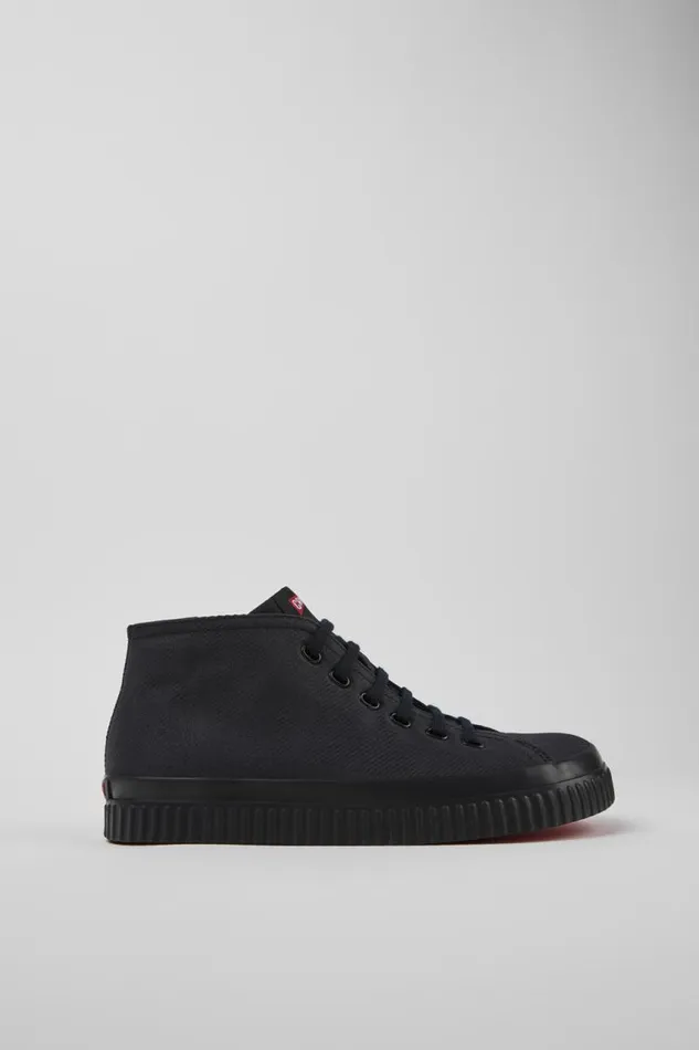 Men Camper Ankle Boots Peu Roda Black Recycled Cotton Sneakers Men Camper Ankle Boots Peu Roda Black Recycled Cotton Sneakers