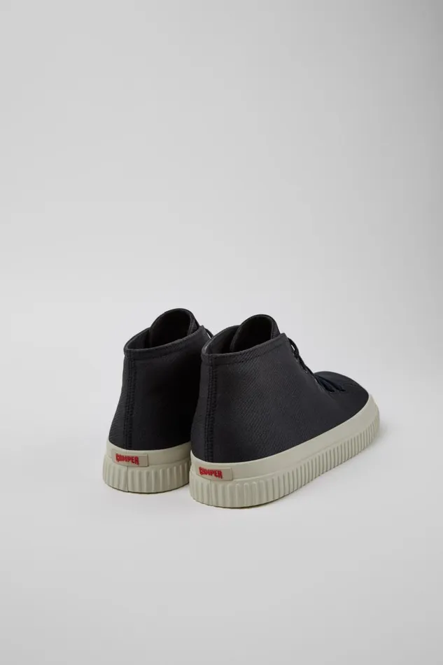 Men Camper Ankle Boots Peu Roda Black Recycled Cotton Sneakers Men Camper Ankle Boots Peu Roda Black Recycled Cotton Sneakers