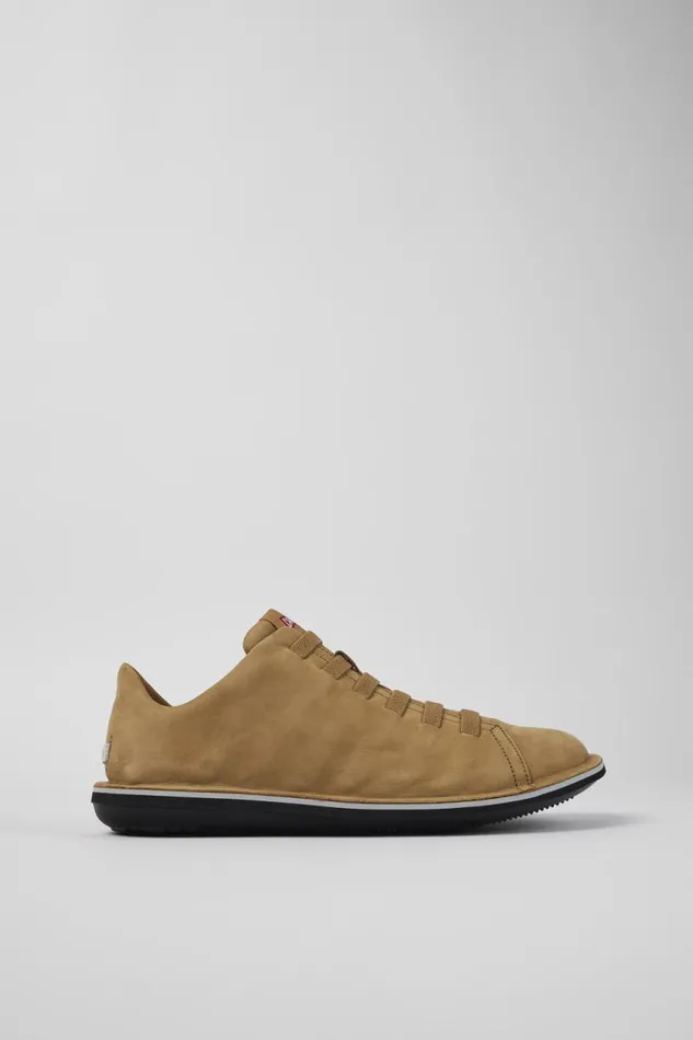 Men Camper Casual Shoes Beetle Brown Nubuck Low Sneaker