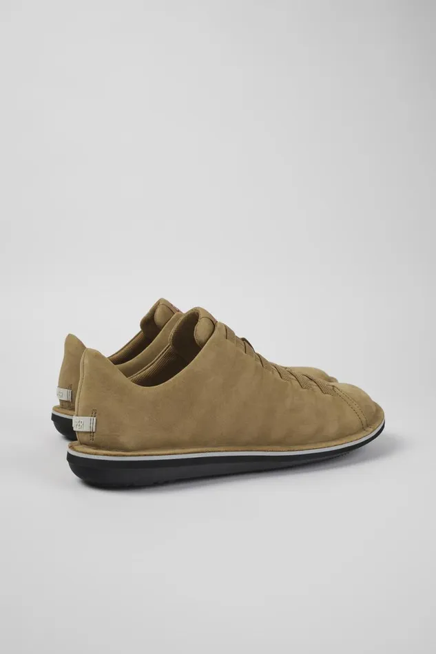 Men Camper Casual Shoes Beetle Brown Nubuck Low Sneaker