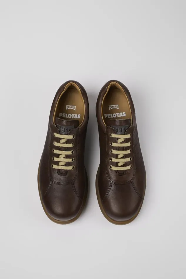 Men Camper Casual Shoes Pelotas Brown Leather Shoes Men Camper Casual Shoes Pelotas Brown Leather Shoes