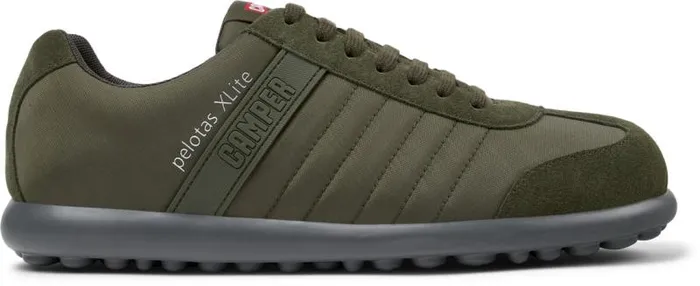 Men Camper Casual Shoes Pelotas XLite Green Textile And Nubuck Shoes