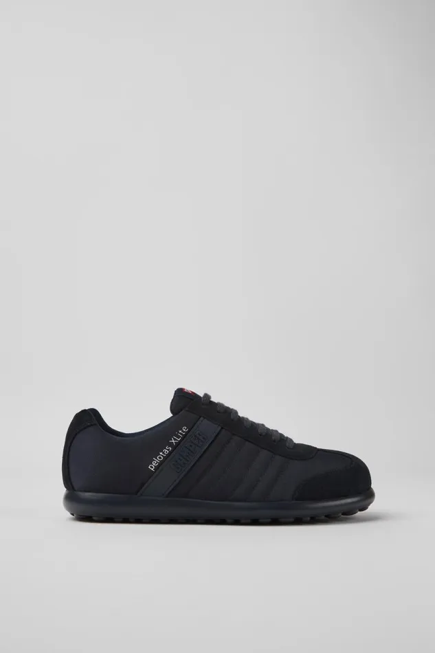 Men Camper Casual Shoes Pelotas XLite Navy Blue Textile And Nubuck Shoes