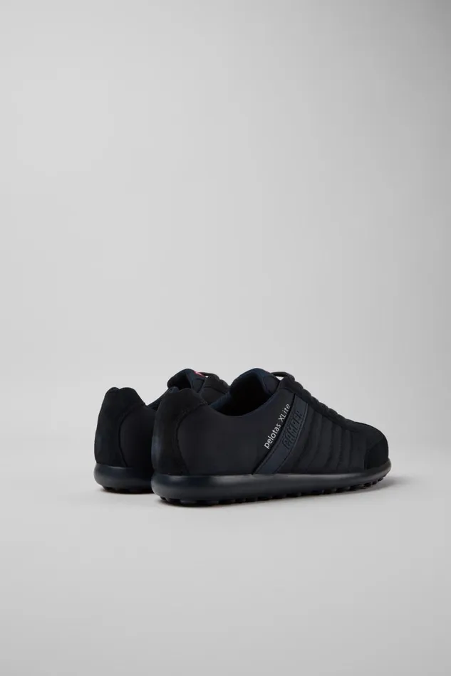Men Camper Casual Shoes Pelotas XLite Navy Blue Textile And Nubuck Shoes