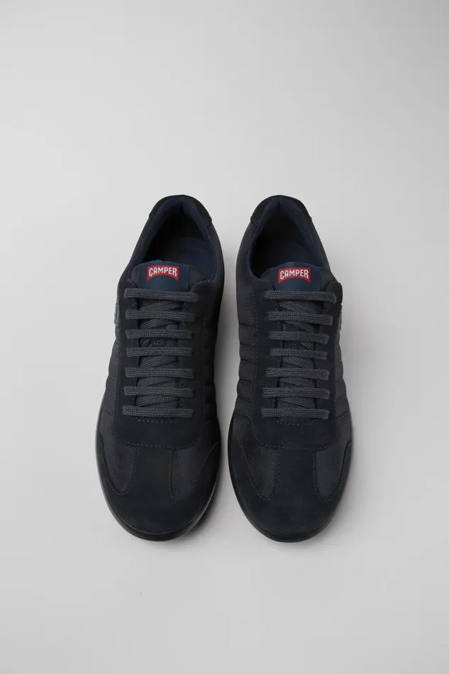 Men Camper Casual Shoes Pelotas XLite Navy Blue Textile And Nubuck Shoes