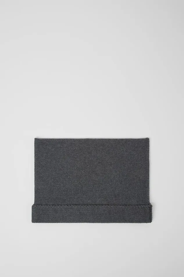 Men Camper Knit Knit Hat Gray Melange Knit Hat One Size Men Camper Knit Knit Hat Gray Melange Knit Hat One Size